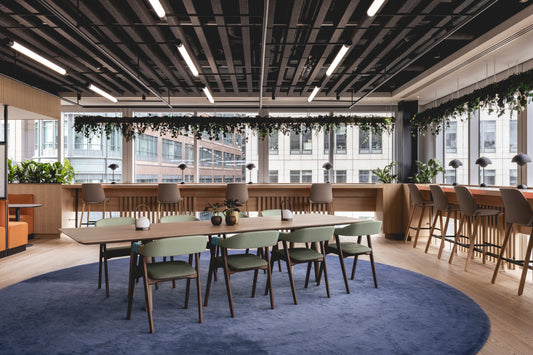 Subtle Gradients for a Calm and Contemporary Coworking Space.