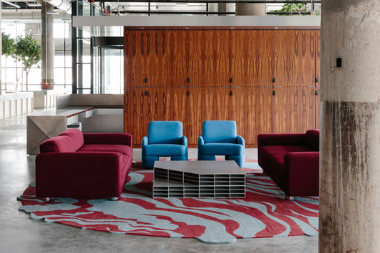 Oversized rugs for a 1930s Post Office designed by Albert Khan