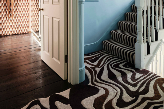 Custom Melting Stair Runner Rug for Henry Holland's Victorian Home