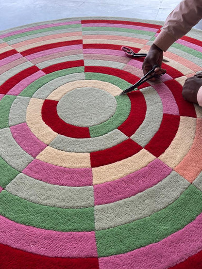 Chakra Tufted Rug Production Handmade Process