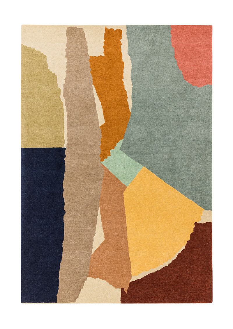 Multi Texture Rugs Abstract Collage Abstract Multi – FLOOR_STORY