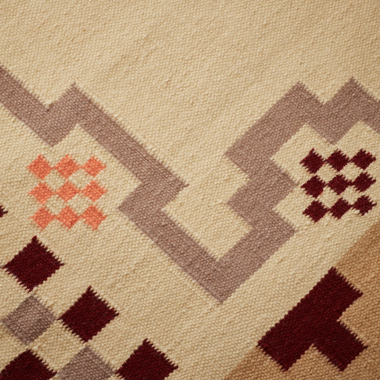 Chevron in Cream and Burgundy