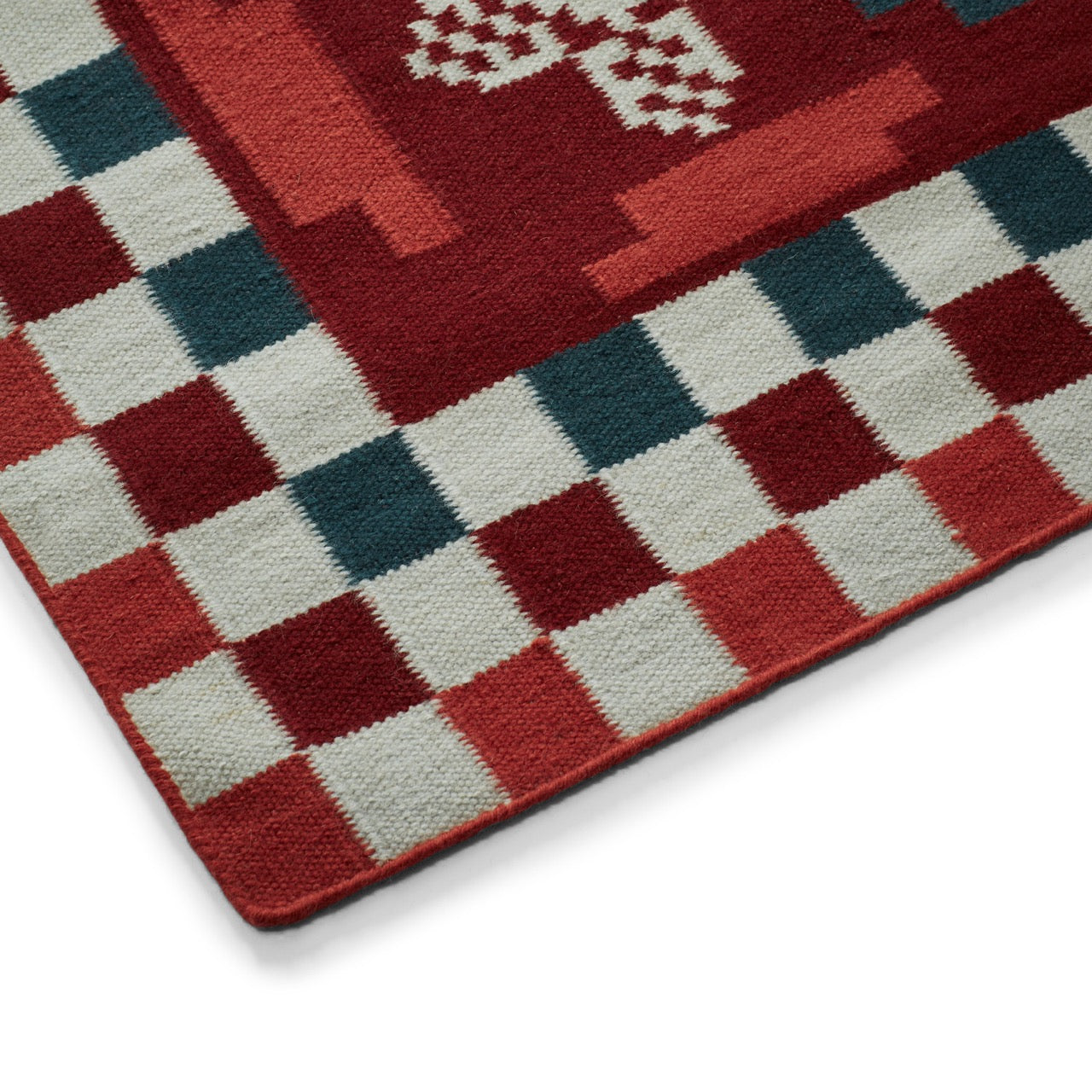 Herringbone in Red and Blue