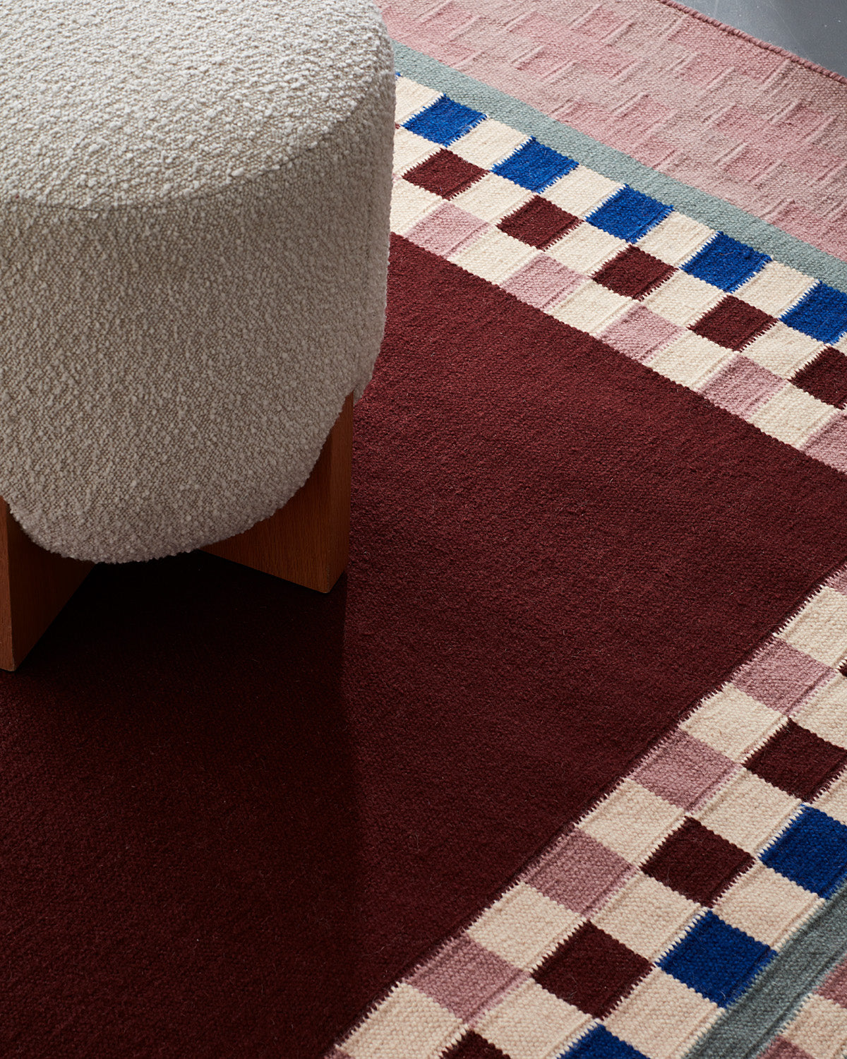 Trellis in Burgundy and Lilac