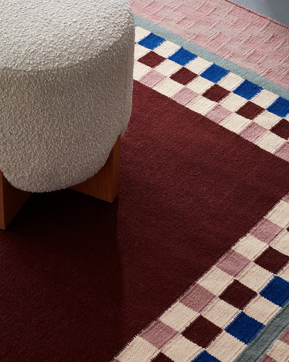 Trellis in Burgundy and Lilac