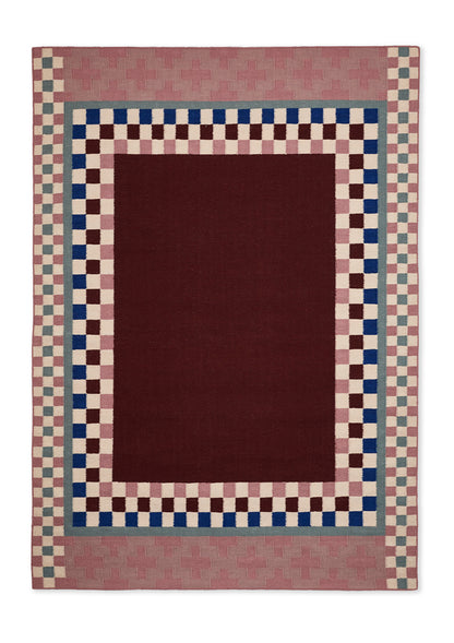 Trellis in Burgundy and Lilac