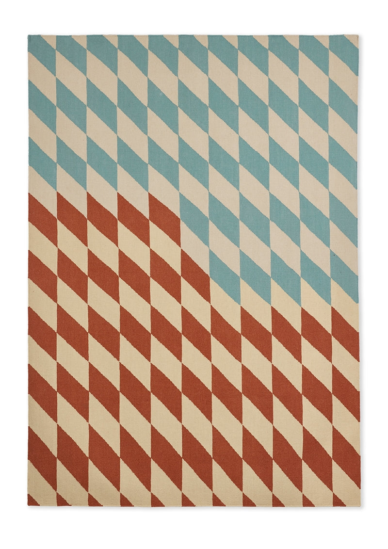 Harlequin X in Blue and Brick