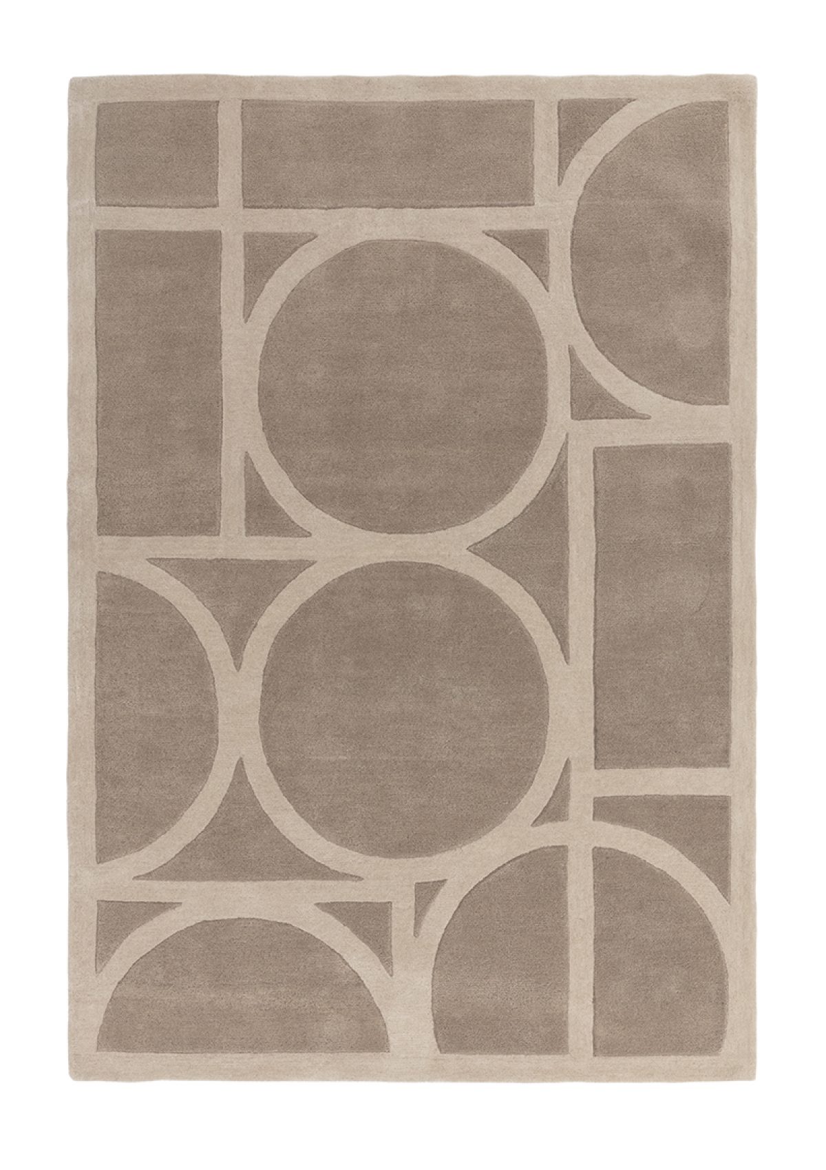 From the living room to the bedroom, this taupe coloured rug compliments any space.