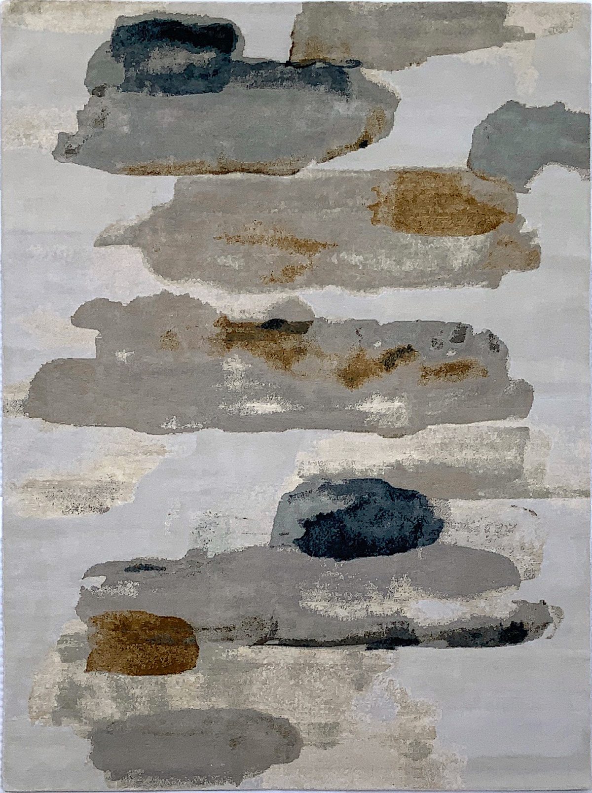 Twilight is a contemporary Tibetan rug that is made up of 68% wool and 32% silk