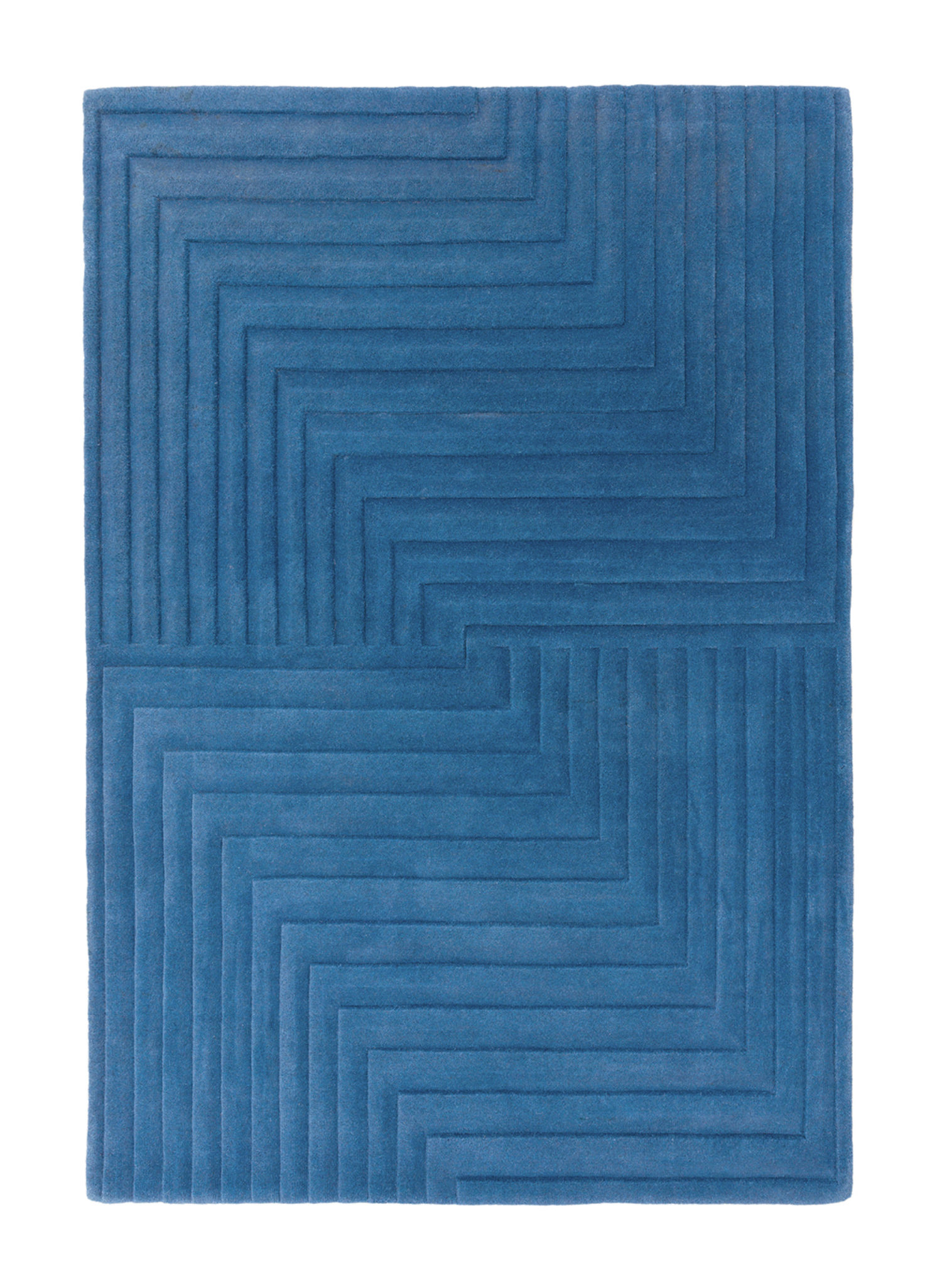 Sophisticated 3D sculptured rug, expertly hand carved