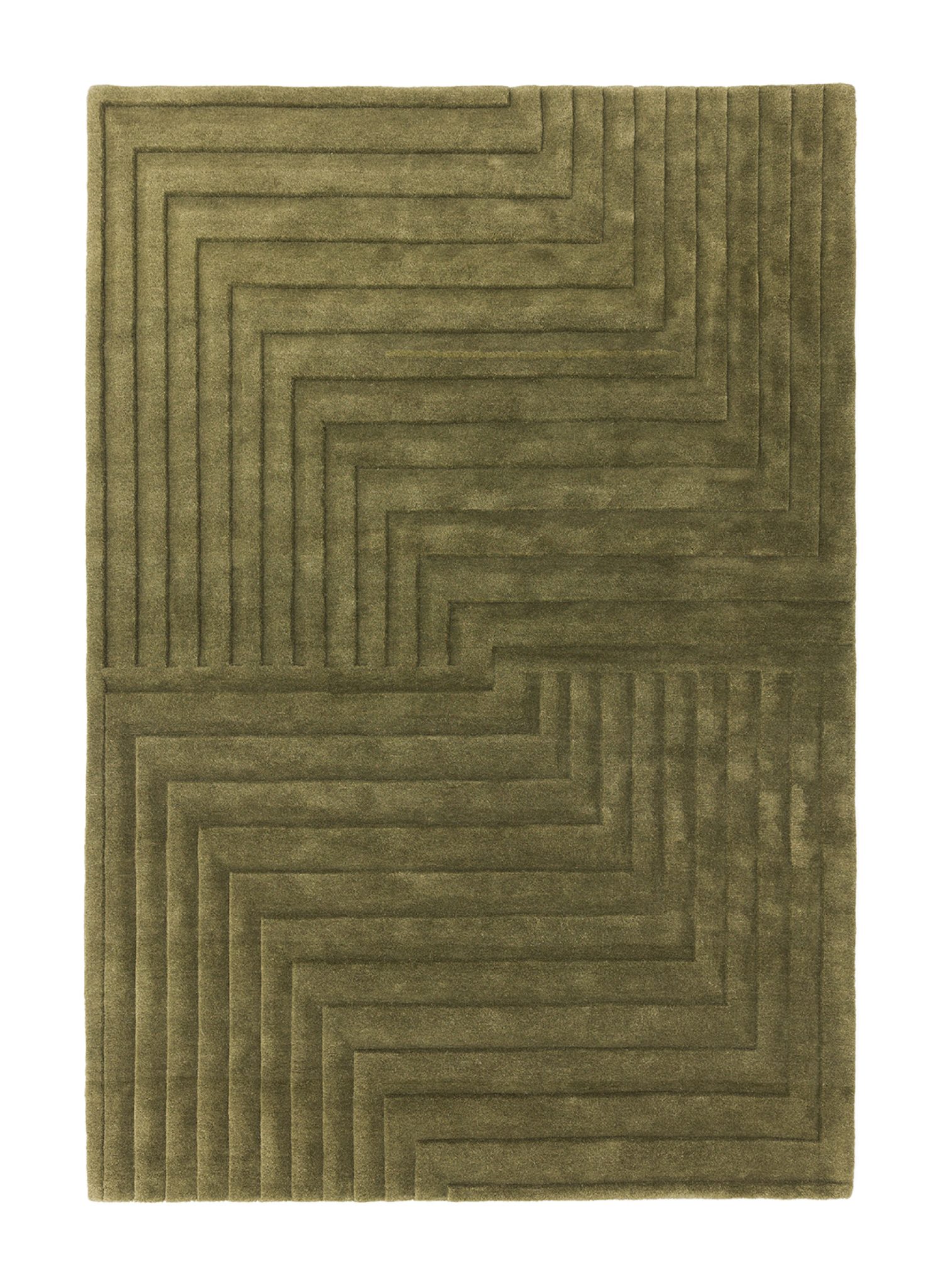 Morf Green Rug By Floor Story, Green And Brown Rugs Uk