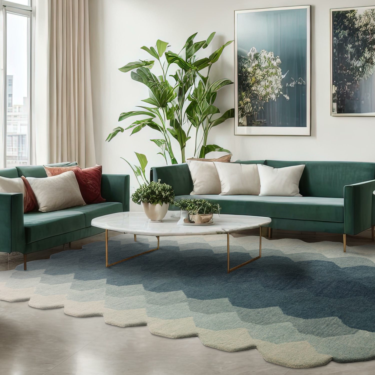 INTRODUCING THE UNIQUE RUG: ARIS IN TEAL FROM OUR FLOOR_STORY INTRODUCES COLLECTION