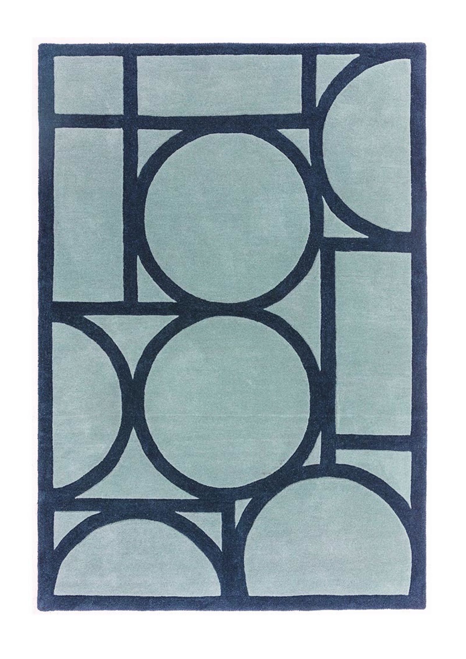 From the living room to the bedroom, this blue rug compliments any space.