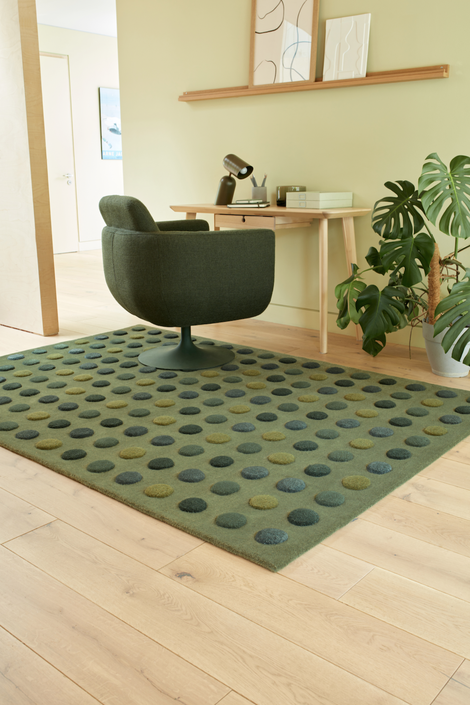 Step into the tranquility of nature with our exquisite Forest Green Rug, a luxurious addition to any room.