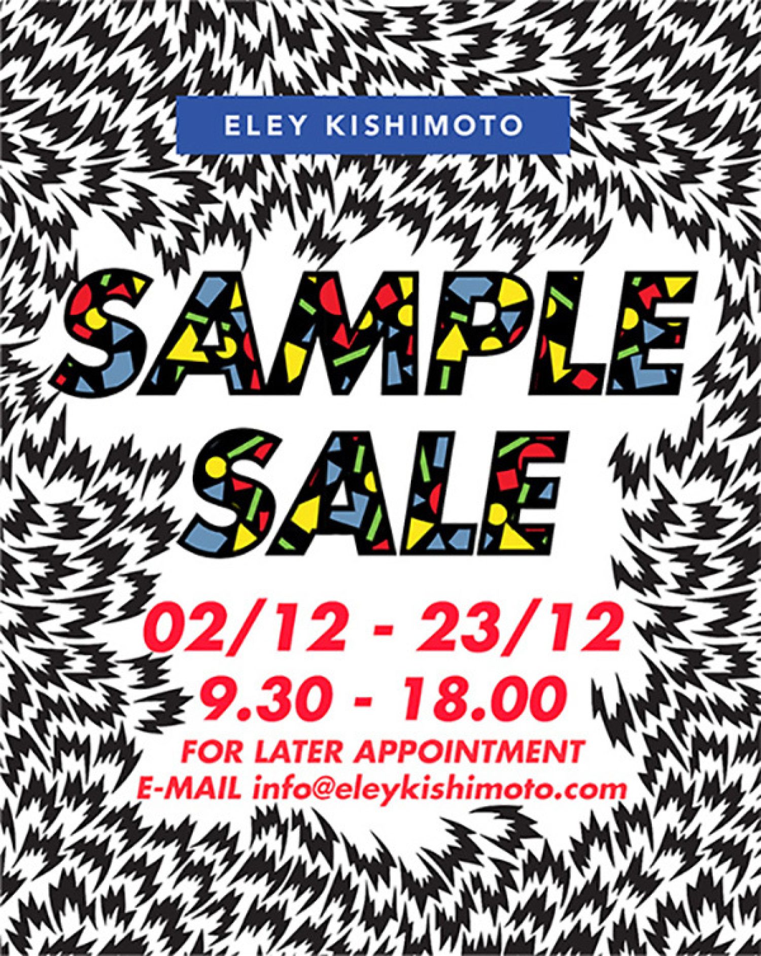 Eley Kishimoto Sample Sale